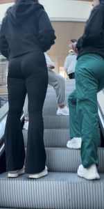Thots on escalator kept looking down