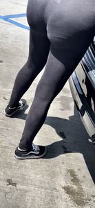 Fat donk see through black leggings Latina