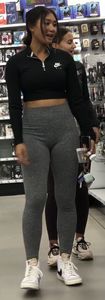 Gray leggings asian followed to two stores