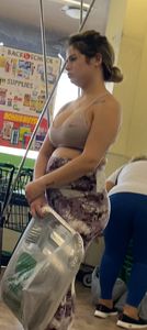 Latina with Fat Ass in Floral Leggings