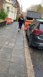 HOT Redhead PAWG black leggings