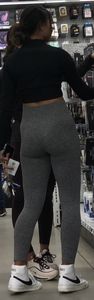 Gray leggings asian followed to two stores