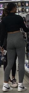 Gray leggings asian followed to two stores