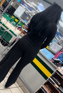 BLACK LEGGINGS GODDESS OC caught! SUPER CLOSE!