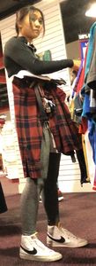 Gray leggings asian followed to two stores