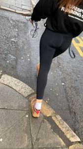 HOT Redhead PAWG black leggings