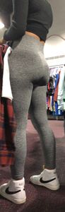 Gray leggings asian followed to two stores