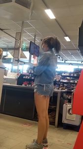 SHORT JEANS SHORTS / Teen with a hot Ass and great Legs
