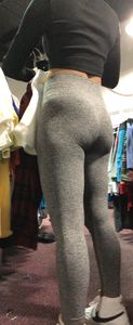 Gray leggings asian followed to two stores