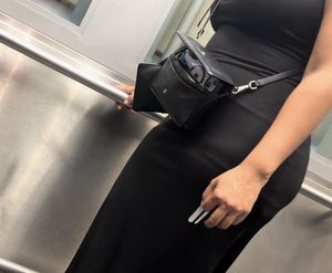 Thick Colombian Milf in Tight Sundress with fat ass on escalator ( OC , VPL)
