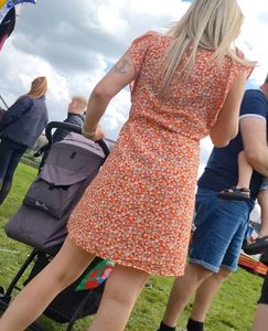 Hot milf in slight see through dress