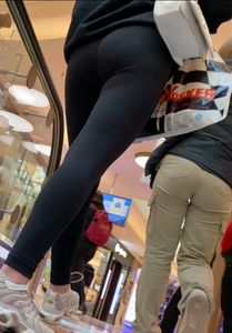 Thin teen candid leggings