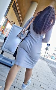 Really hot babe in dress