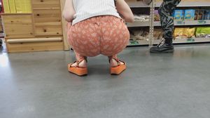 Short Hair Tatted Blonde DEEP Squat