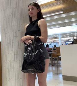 Sexy ass in shorts at the mall