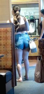 Busty and thick in short shorts