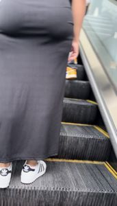 Thick Colombian Milf in Tight Sundress with fat ass on escalator ( OC , VPL)