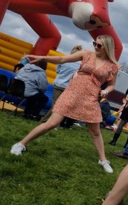 Hot milf in slight see through dress