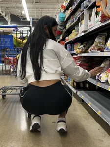 Brown skinned latina squatting and shopping (oc)