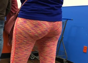 Pink patterned leggings ass at Walmart