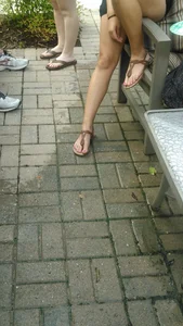 Hot Legs in Sandals Street Closeup Creepshot