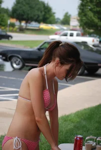 Various sexy girls at car washes in bikinis