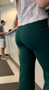 Red Head, green pants
