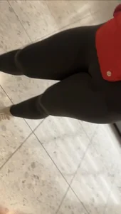 Thick Blonde Lululemon Pawg Employee with a fat cameltoe
