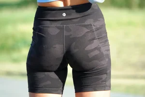 Tight Ass in Black Camo Shorts