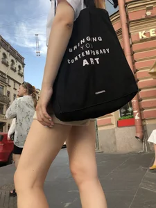 Cute Young Girl in Shorts Street And Subway Candid Gallery