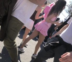 Carnival girls wearing pantyhose, spandex shorts, stockings, skirts and other outfits
