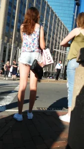 Some nice girls in shorts .