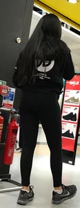 JD Sports girls in tight leggings with nice asses