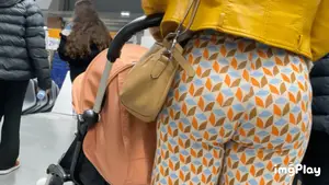First Post | MUST SEE ! |  Pregnant Arabic Milf Bubble Butt In Flare Pants ( W/ Faceshots + GIF )