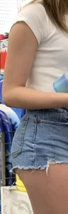 Jean shorts legs and booty 0710