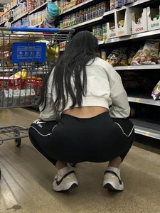 Brown skinned latina squatting and shopping (oc)