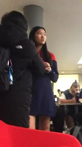 Candid college teens