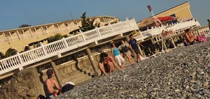 Hot Candid Girl in a Swimsuit Chilling on a Beach With Her Boyfriend Creepshots Series