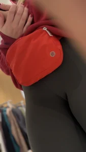 Thick Blonde Lululemon Pawg Employee with a fat cameltoe