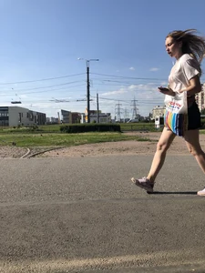 Cute Girl with Hot Legs in a Skirt Street Candid Gallery