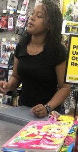 Dollar General black babe with a nice ass in tight jeans