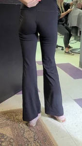 Tight ass walked in while waiting for a haircut