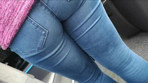 Nice ass up close in tight jeans