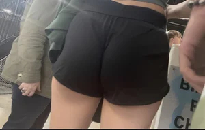 Shorts eating fit pawg ass at trampoline park