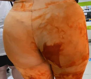 Asstronomical orange leggings