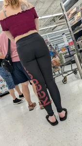 Tight girl in black Reebook legging. OC