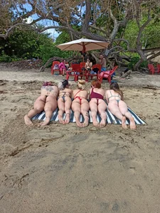 Beach creepshots of girls' legs and feet
