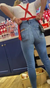 Cute girl in skinny jeans