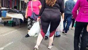 Milf with a tremendous hot ass in the market