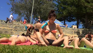 Awesome photos of sunbathing girls in swimsuits